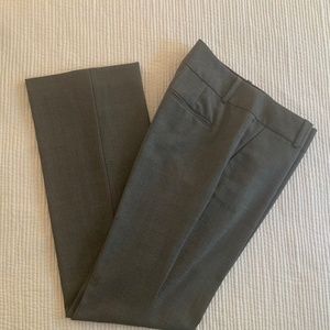 Ann Taylor Dark Grey Plaid Trouser Dress Pants